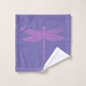 Dragonfly Imaginaire rose et violet (Gant de toilette)