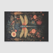 Dragonfly in Bloemen 4 Decoupage papier (Voorkant)