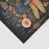 Dragonfly in Bloemen 4 Decoupage papier (Detail)