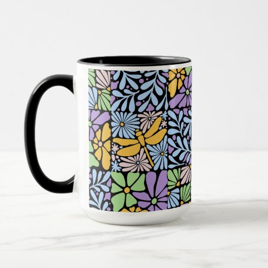 Dragonfly in botanische tuin mok (Links)