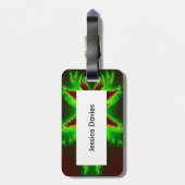 Dragonfly in Flames Custom Bagagelabel (Achterkant verticaal)