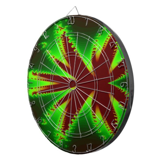 Dragonfly in Flames Fractal Dart Board Dartbord (Voorkant Rechts)