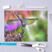 Dragonfly in groen en blauw realistische schilderi tissuepapier (Craft)