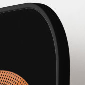 Dragonfly in Retro Sunset met naam Pickleball Paddle (Links Detail)