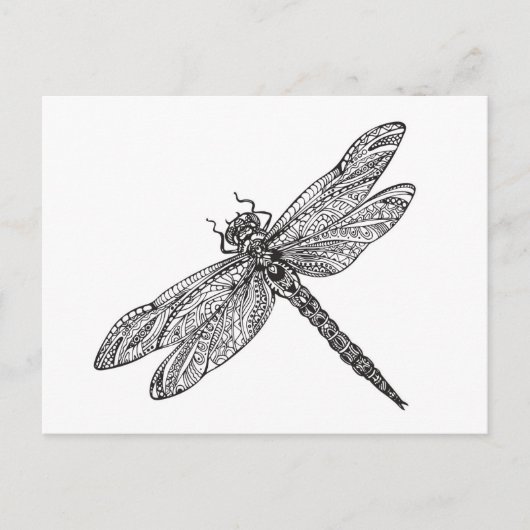 Dragonfly in stijl briefkaart (Voorkant)