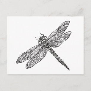 Dragonfly in stijl briefkaart