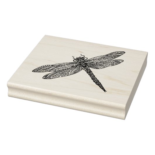 Dragonfly in stijl 	rubberstempel (Stempel)