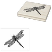 Dragonfly in stijl 	rubberstempel (Gestempeld)