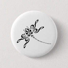 Dragonfly in Treble Ronde Button 5,7 Cm