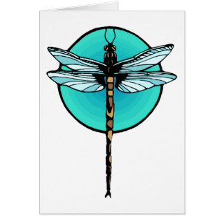Dragonfly in Turquoise Circle