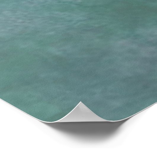 Dragonfly in Turquoise Circle Poster (Hoek)