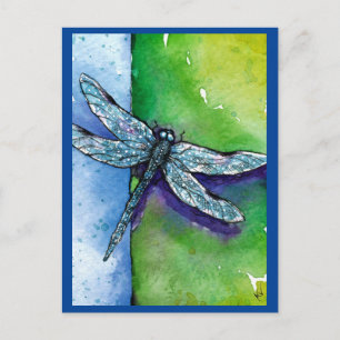 Dragonfly, insect, natuur, briefkaart van het noor