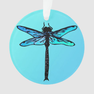 Dragonfly japonaise vintage, bleu turquoise