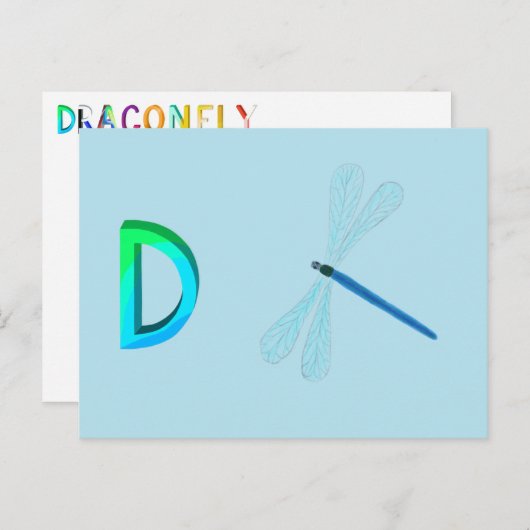 Dragonfly-Kaart Briefkaart (Voorkant / Achterkant)