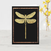 Dragonfly-Kaart Kaart (Gele Bloem)