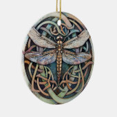 Dragonfly Keltische knoop Keramisch Ornament (Rechts)