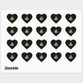 dragonfly kerstboom hart sticker (Vel)