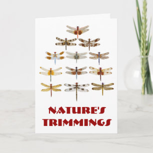 Dragonfly-kerstboom- Naturen Feestdagen Kaart