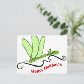 Dragonfly-kerstpostkaart Feestdagenkaart (Staand voorkant)
