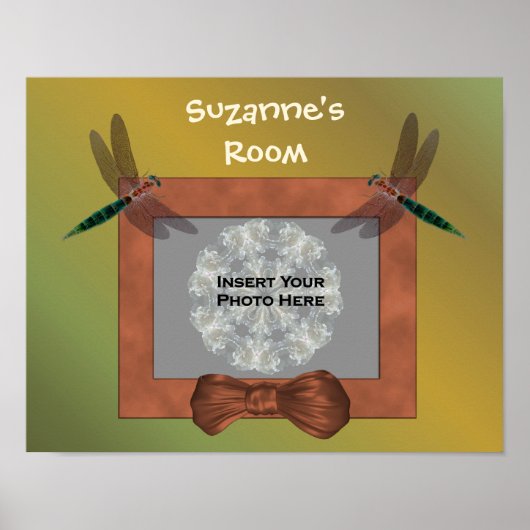 Dragonfly Kinder Gepersonaliseerde Deurmuurfoto Poster (Voorkant)