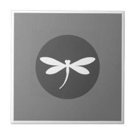  Dragonfly-kleur met grijs BG-ontwerp Tegeltje