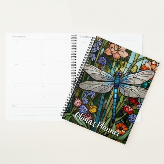 Dragonfly kunst boho bloemen botanisch planner (Display)