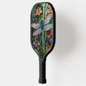 Dragonfly kunst schilderij botanische boho chique  pickleball paddle (Links)
