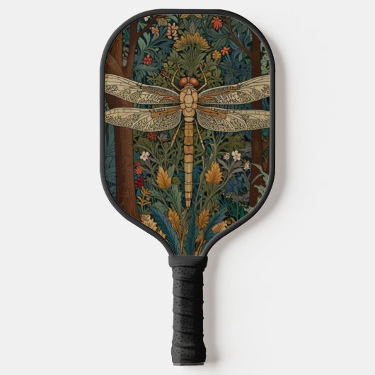 Dragonfly kunst schilderij botanische boho chique  pickleball paddle (Voorkant)