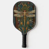 Dragonfly kunst schilderij botanische boho chique  pickleball paddle (Achterkant)