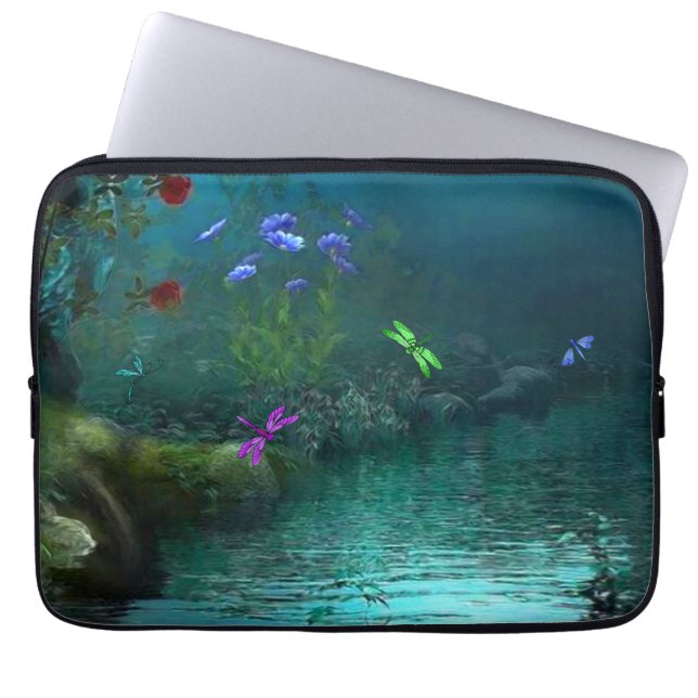 Dragonfly  laptop sleeve (Voorkant)