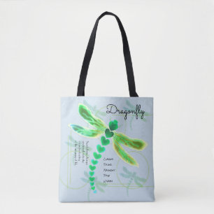 Dragonfly   Lichte blauwe Canvas tas