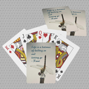 Dragonfly Life is een balans die vasthoudt aan los Pokerkaarten