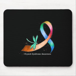 Dragonfly Lint Lynch Syndroom Awareness Gifts Muismat