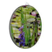 Dragonfly lotus en paarse bloem dartbord (Voorkant Links)