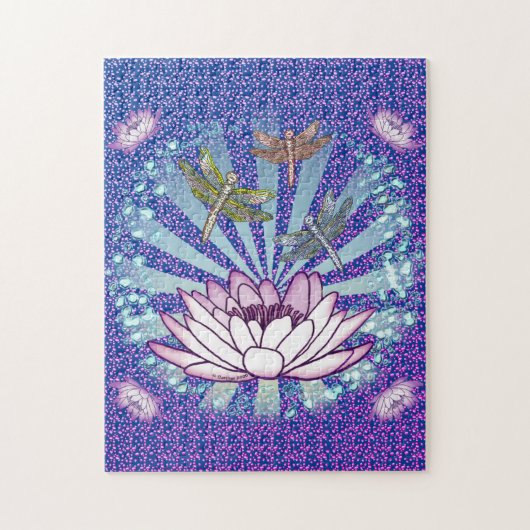Dragonfly Lotus Legpuzzel (Verticaal)