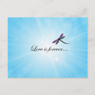 Dragonfly "LOVE is Forever" Briefkaart