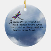 Dragonfly "LOVE is Forever" Keramisch Ornament (Achterkant)
