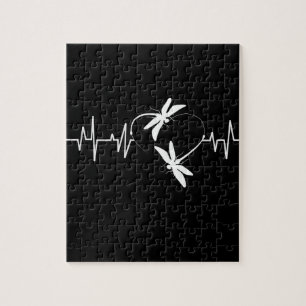 Dragonfly Lover Gift  Funny Dragonfly Heartbeat Legpuzzel