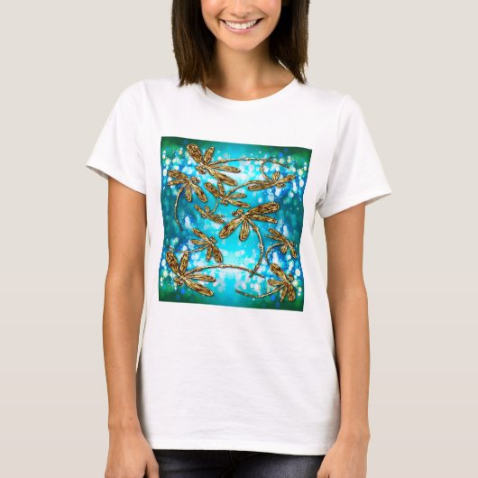 Dragonfly-luchtbellen T-shirt (Voorkant)