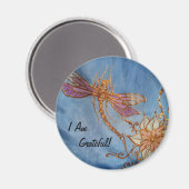 Dragonfly Magnet : Je suis reconnaissant! (Recto/Verso)