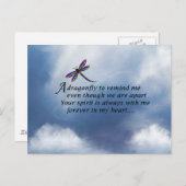 Dragonfly Memorial Poem Briefkaart (Voorkant / Achterkant)