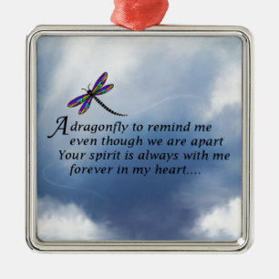 Dragonfly Memorial Poem Metalen Ornament