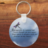 Dragonfly Memorial Poem Sleutelhanger (Voorkant)