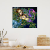 Dragonfly Mermaid ART PRINT fantasy waterlilies (Keuken)