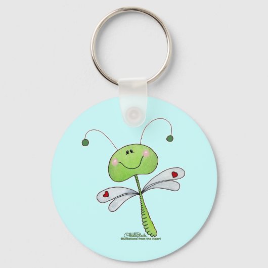 Dragonfly met harten sleutelhanger (Voorkant)