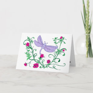 Dragonfly met wijnstokken kaart