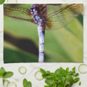 Dragonfly met witte bloemen theedoek (Gevouwen)