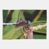 Dragonfly met witte bloemen theedoek (Horizontaal)