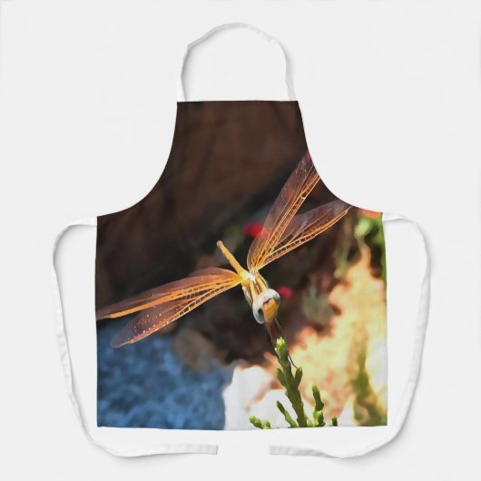 Dragonfly met zonlicht-gele vleugels schort (Voorkant)