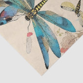 Dragonfly Mixed Media Collage Ephemera Decoupage Tissuepapier (Detail)